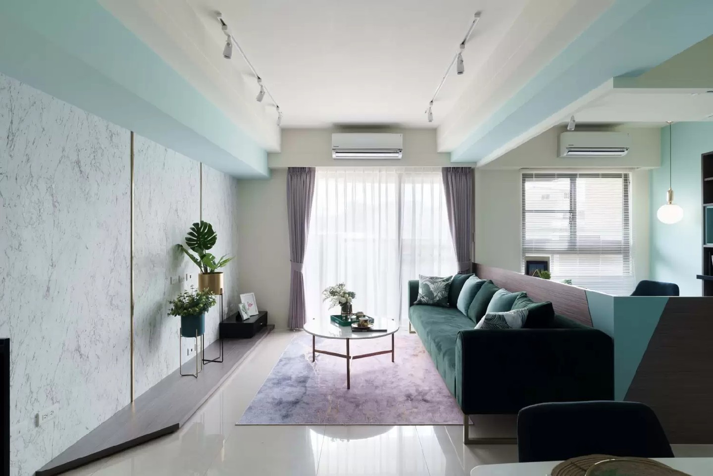 現(xiàn)代北歐風(fēng)格效果圖賞析 漸變藍的純凈空間 現(xiàn)代北歐風(fēng)格效果圖賞析 漸變藍的純凈空間