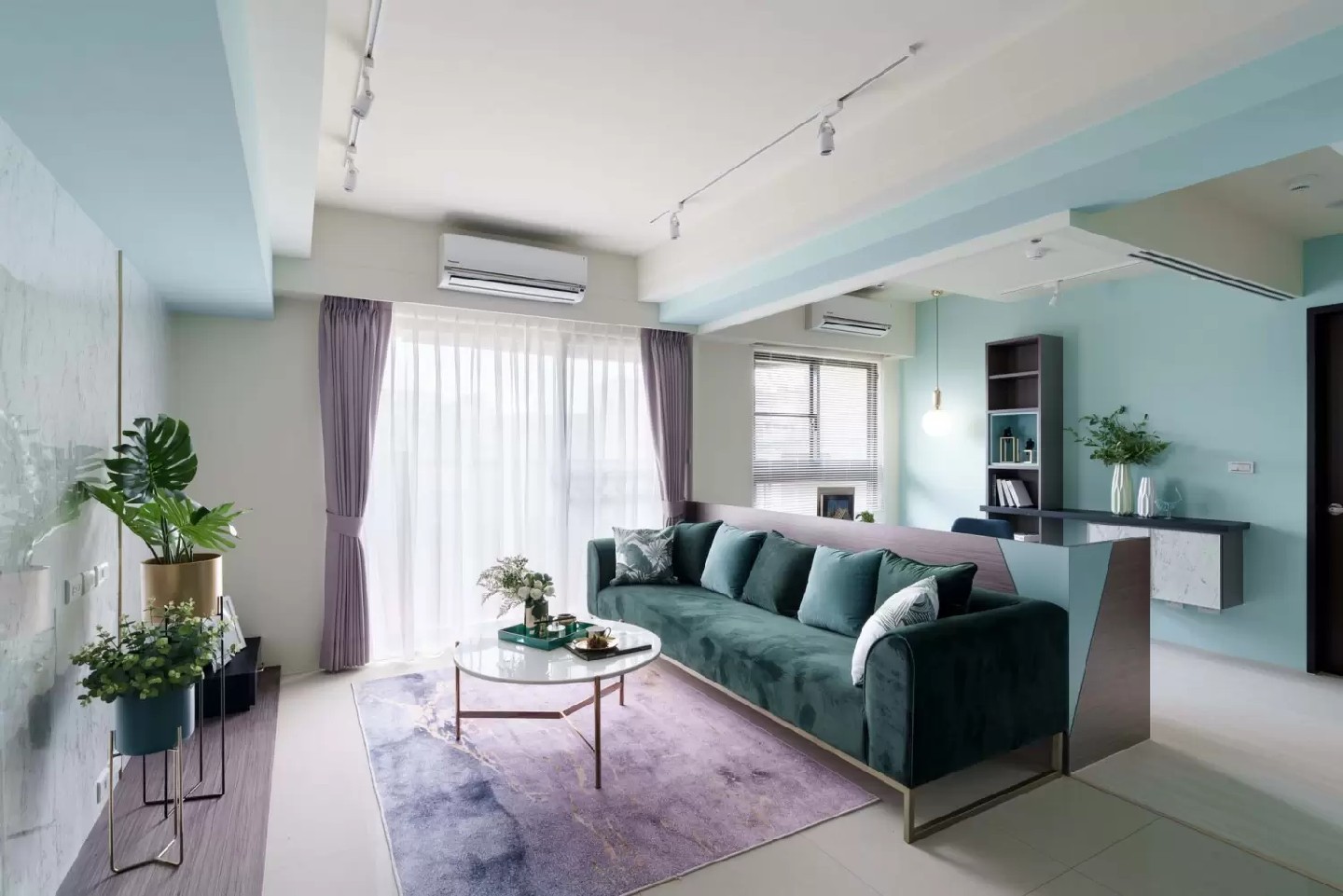 現(xiàn)代北歐風(fēng)格效果圖賞析 漸變藍的純凈空間 現(xiàn)代北歐風(fēng)格效果圖賞析 漸變藍的純凈空間