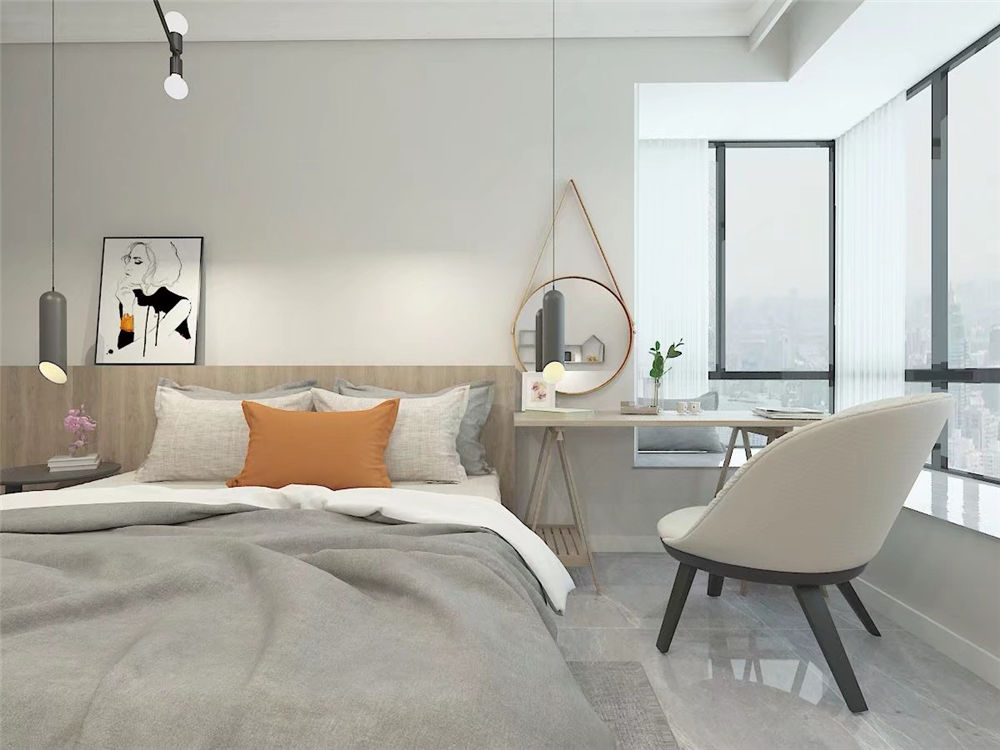 龍湖九里晴川-現(xiàn)代簡約-臥室設計效果圖