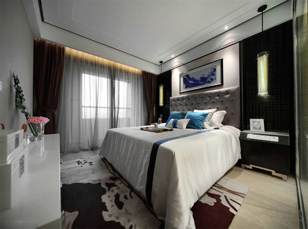龍湖九里晴川-現(xiàn)代簡約-臥室設計效果圖