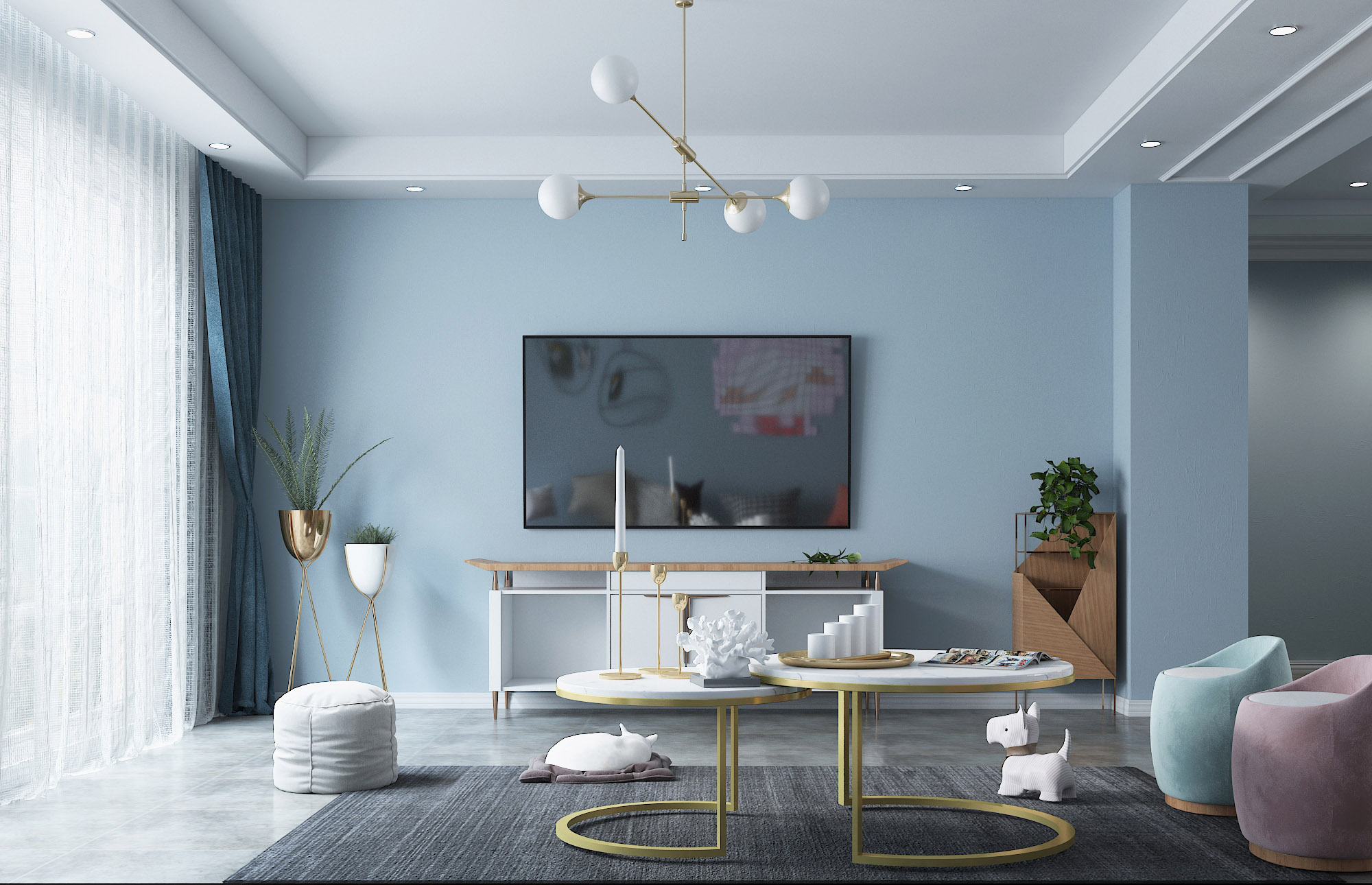 龍湖九里晴川-現(xiàn)代簡約-臥室設計效果圖