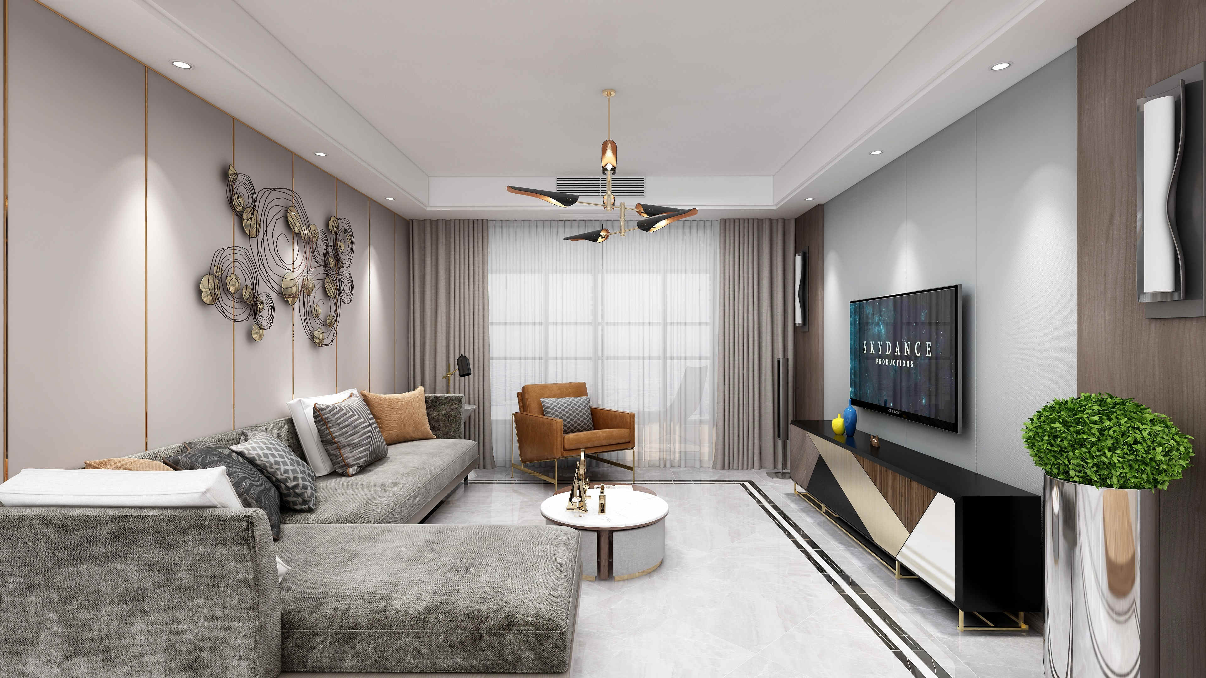 龍湖九里晴川-現(xiàn)代簡約-臥室設(shè)計效果圖